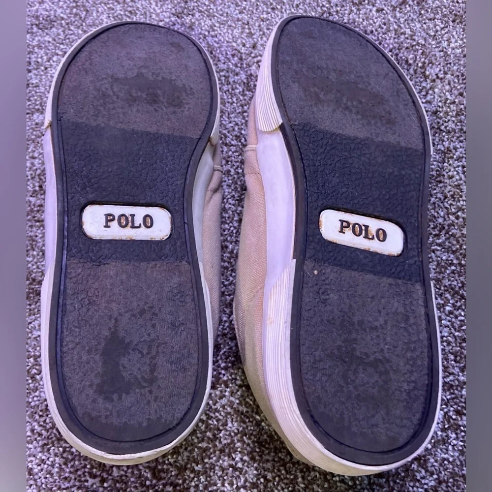 Polo Ralph Lauren Canvas Upper Low Shoes Sneaker Brown Men's Size 10